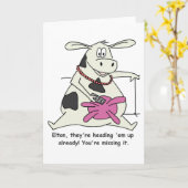 Mooooove hen uit! Het wenskaart Kaart (Gele Bloem)