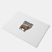 Moooory Kerstmis Hooglandrund Vintage Gravure T Deurmat (Schuin)