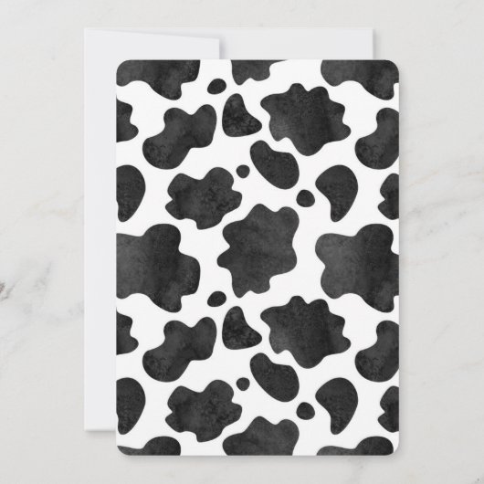 Mooove over Boerderij thema Verjaardagsuitnodiging Kaart (Achterkant)