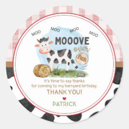 Mooove over Verjaardag gunst Sticker
