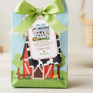 Mooove over Verjaardag gunst Sticker Cadeaulabel