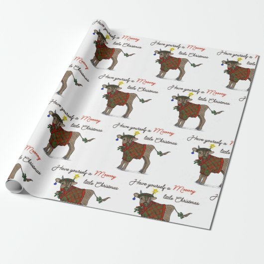 Moooy Christmas Cadeaupapier (Uitgerold)