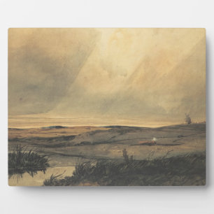 Moor met windmolen fotoplaat