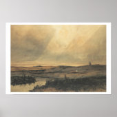 Moor met windmolen poster (Voorkant)