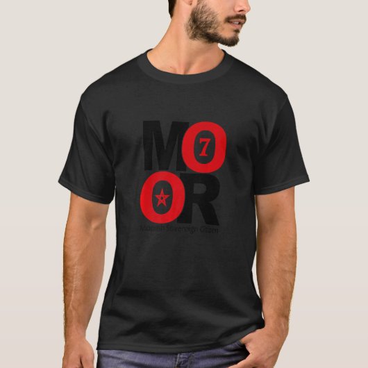 Moor Moorish Sovereign Citizen Cirkel 7 Moorish Am T-shirt (Voorkant)