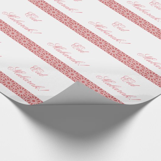 Moorachtig roze en witte geometrische elegante moe cadeaupapier (Hoek)