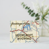 Moorcroft Wyoming  Map Briefkaart (Staand voorkant)
