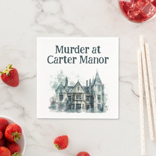 Moord bij het landhuis - Murder Mystery Night Servet (Insitu)