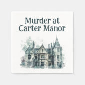 Moord bij het landhuis - Murder Mystery Night Servet (Voorkant)