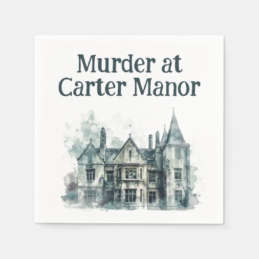 Moord bij het landhuis - Murder Mystery Night Servet (Voorkant)