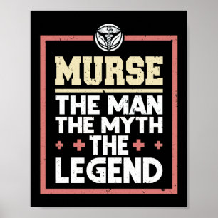 Moord. Het Man. De mythe. De Legende. Funny Murse Poster