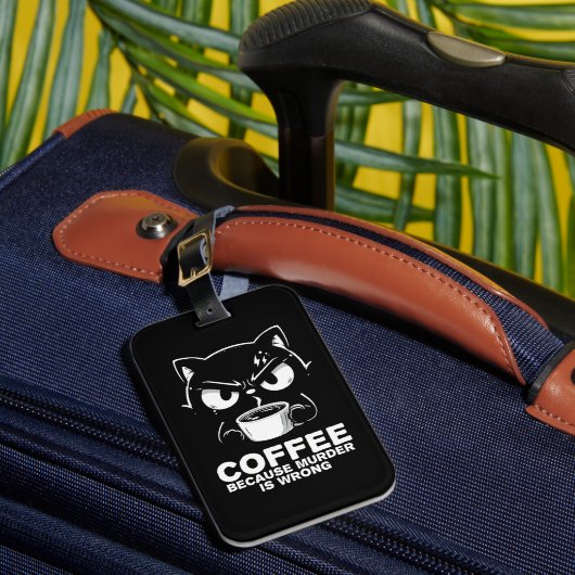 Moord is fout bagagelabel (Voorkant Insitu 1)