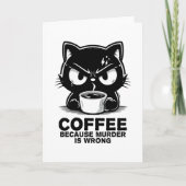 Moord is fout feestdagen kaart (Voorkant)