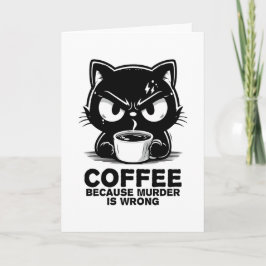 Moord is fout feestdagen kaart