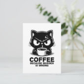 Moord is fout feestdagenkaart (Staand voorkant)