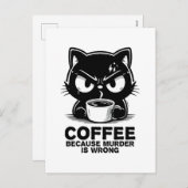 Moord is fout feestdagenkaart (Voorkant / Achterkant)