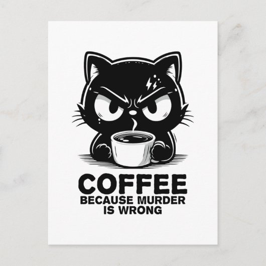 Moord is fout feestdagenkaart (Voorkant)