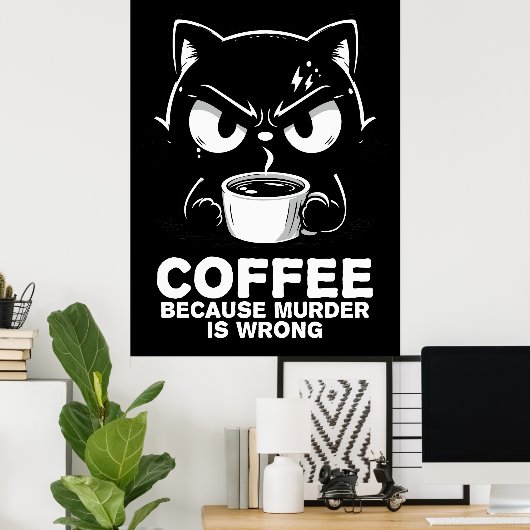 Moord is fout poster (Thuiskantoor)