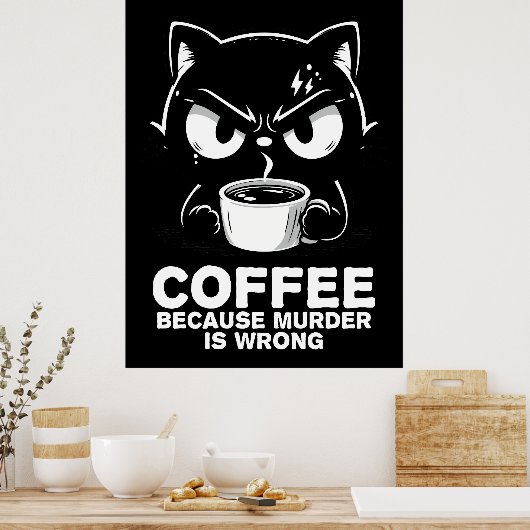 Moord is fout poster (Keuken)