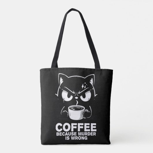 Moord is fout tote bag (Achterkant)