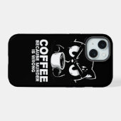 Moord is verkeerd iPhone 15 case (Achterkant horizontaal)