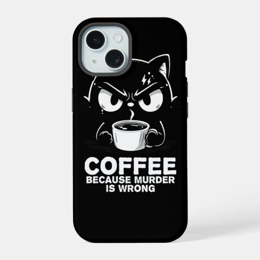 Moord is verkeerd iPhone 15 case (Achterkant)
