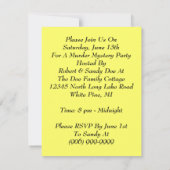 Moord-Mesty Party Crime Tape Wave Invitations Kaart (Achterkant)