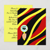 Moord-Mesty Party Crime Tape Wave Invitations Kaart (Voorkant / Achterkant)