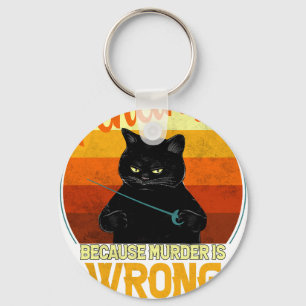 moord met een kat omheind sleutelhanger