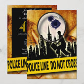 Moord mysterie gestolen scrollers verjaardag kaart (Voorkant / Achterkant)