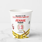 Moord Mysterie Misdaad Scène Halloween Papieren Bekers (Voorkant)