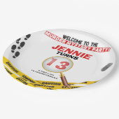 Moord Mysterie Misdaad Scène Halloween Verjaardag Papieren Bordje (Gekanteld)