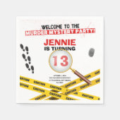 Moord Mysterie Misdaad Scène Halloween Verjaardag Servet (Voorkant)