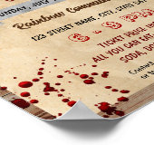 Moord mysterie nacht school sjabloon poster (Hoek)