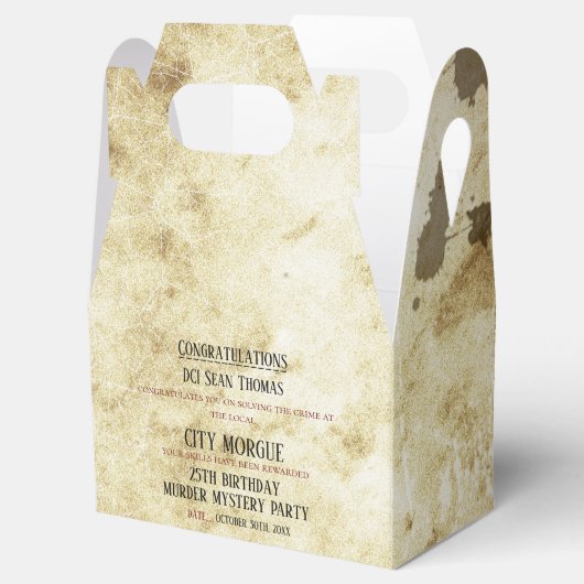 Moord Mysterie Verjaardag Bedankdoosjes (Geopend)