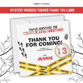 Moord Mysterie Verjaardagsfeest Halloween Misdaad Bedankkaart