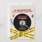 Moord Mysterie Verjaardagsfeestje Misdaad Scène Kaart (Voorkant)