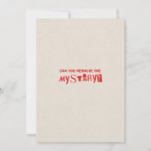 Moord Mysterie Verjaardagsfeestje Misdaad Scène Kaart (Achterkant)