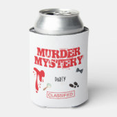 Moord Mystery Birthday Party Hoesje files Fold Blikjeskoeler (Blikje Voorkant)