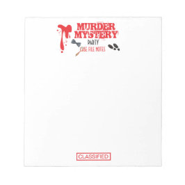 Moord Mystery Birthday Party Hoesje files Fold Notitieblok