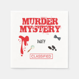 Moord Mystery Birthday Party Hoesje files Fold Servet