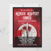 Moord Mystery Dinner Sociaal of Verjaardagsfeest Kaart (Voorkant)