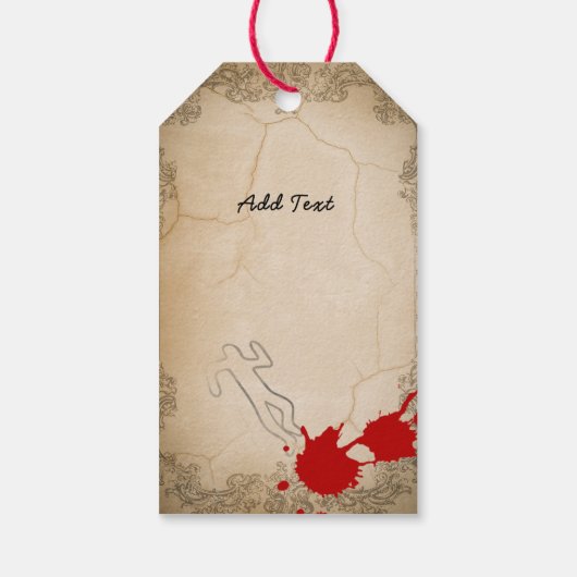 Moord Mystery Gift Labels Gepersonaliseerd Cadeaulabel (Achterkant)
