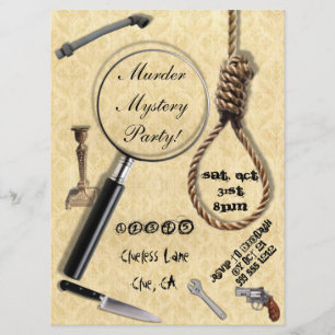 Moord Mystery Party Invitations Kaart