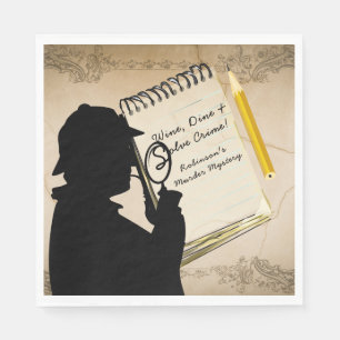 Moord Mystery Party Servetten gepersonaliseerd 2