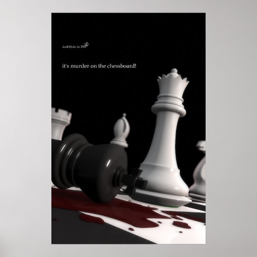 Moord op het bord - Afdrukken Poster (Voorkant)