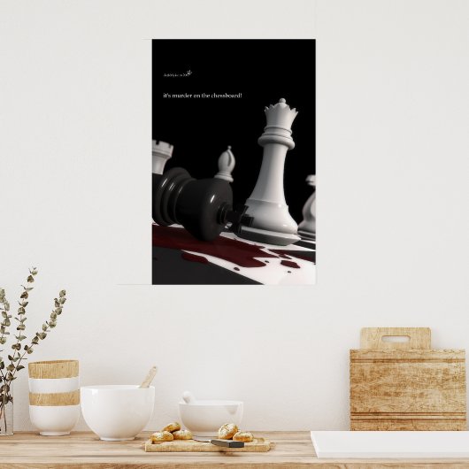 Moord op het bord - Afdrukken Poster (Keuken)