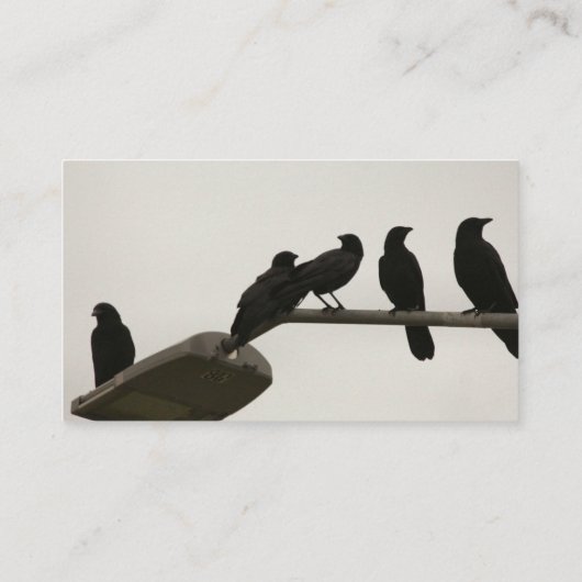 Moord op het straatlicht visitekaartje (Achterkant)