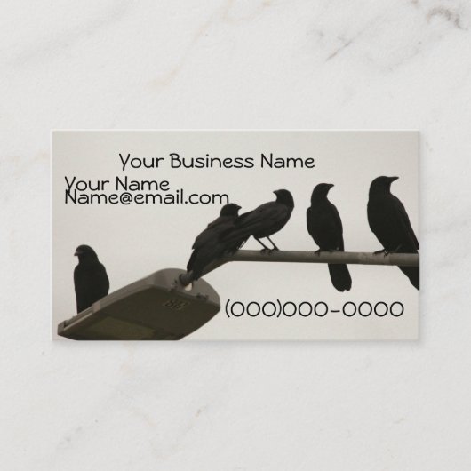 Moord op het straatlicht visitekaartje (Voorkant)