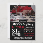 Moord Scene, Moord Mysterie Halloween diner Kaart (Voorkant)